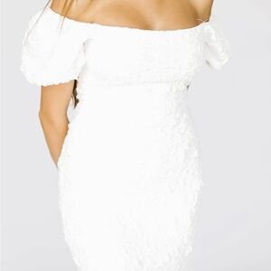 Worth collective madden textured maxi dress in white